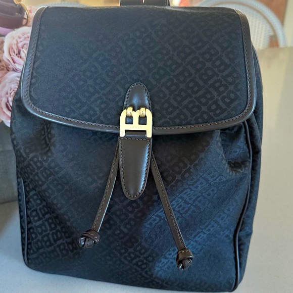 Bally vintage monogram Giaguargo canvas and leather backpack - Picture 6 of 17